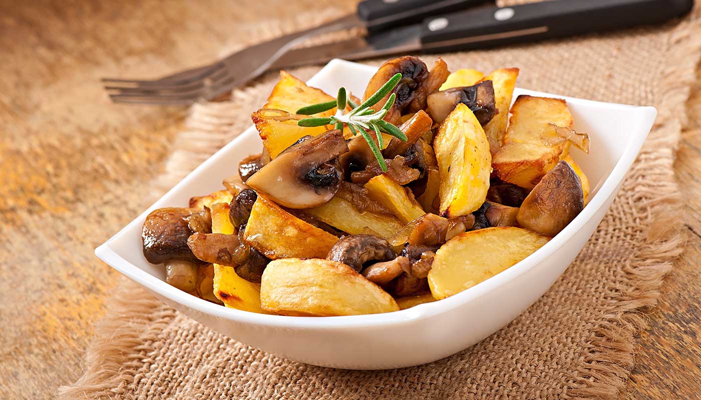 Funghi porcini arrosto con patate